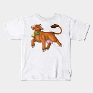 Happy Moo: Orange Kids T-Shirt